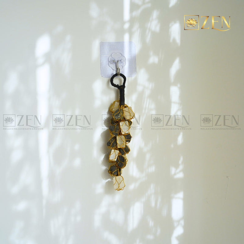 Selenite Black Tourmaline Wall Hanging | The Zen Crystals