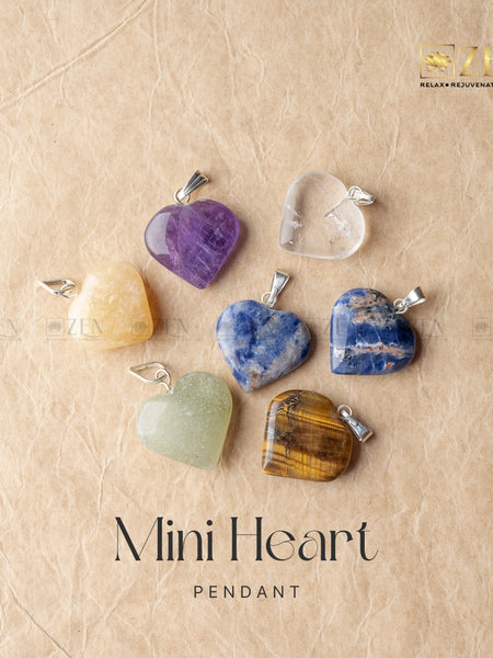 Mini Heart Crystal Pendants | the zen crystals