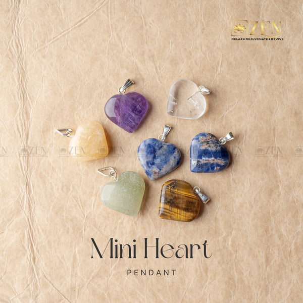 Mini Heart Crystal Pendants | the zen crystals