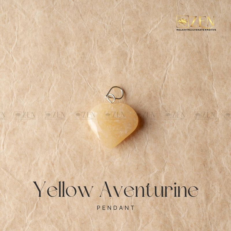YELLOW AVENTURINE MINI HEART Pendant | the zen crystals