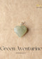 GREEN AVENTURINE MINI HEART Pendant | the zen crystals