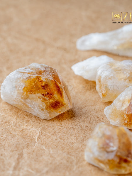 Raw Citrine Mini Chunks | the zen crystals