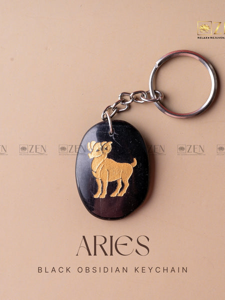 ARIES ZODIAC KEYCHAIN | THE ZEN CRYSTALS