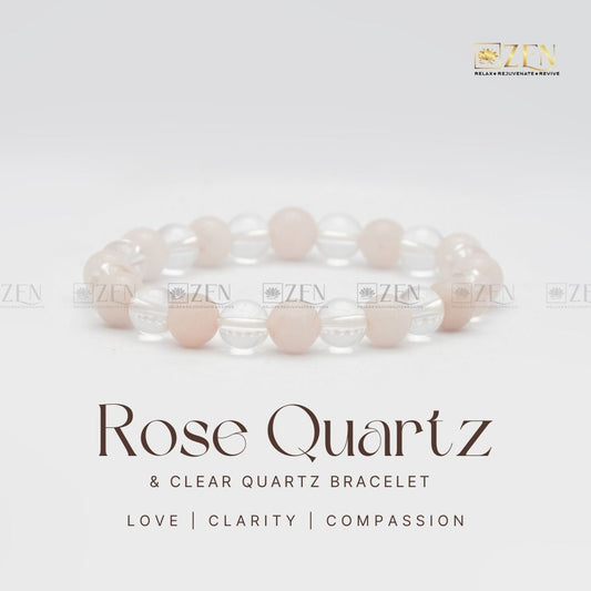 Rose Quartz Sphatik Bracelet | The Zen Crystals