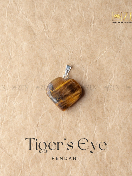 TIGER EYE MINI HEART Pendant | the zen crystals