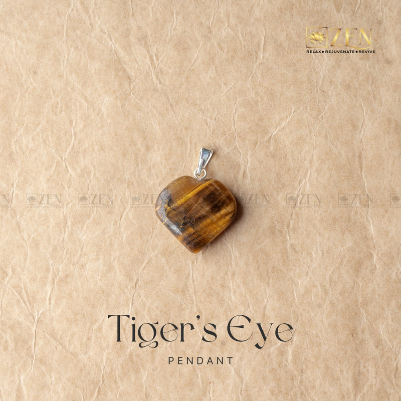 TIGER EYE MINI HEART Pendant | the zen crystals