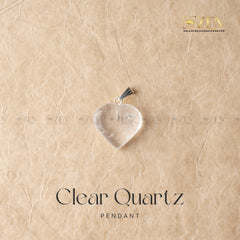 CLEAR QUARTZ MINI HEART Pendant | the zen crystals