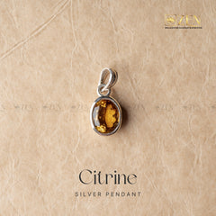 Citrine Silver Pendant | THE ZEN CRYSTALS