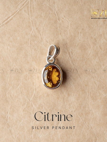 Citrine Silver Pendant | THE ZEN CRYSTALS