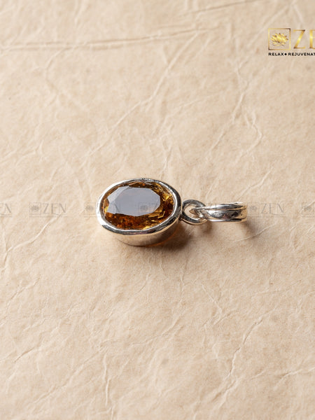 Citrine Silver Pendant | THE ZEN CRYSTALS