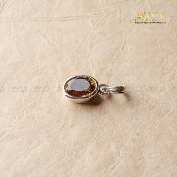 Citrine Silver Pendant | THE ZEN CRYSTALS