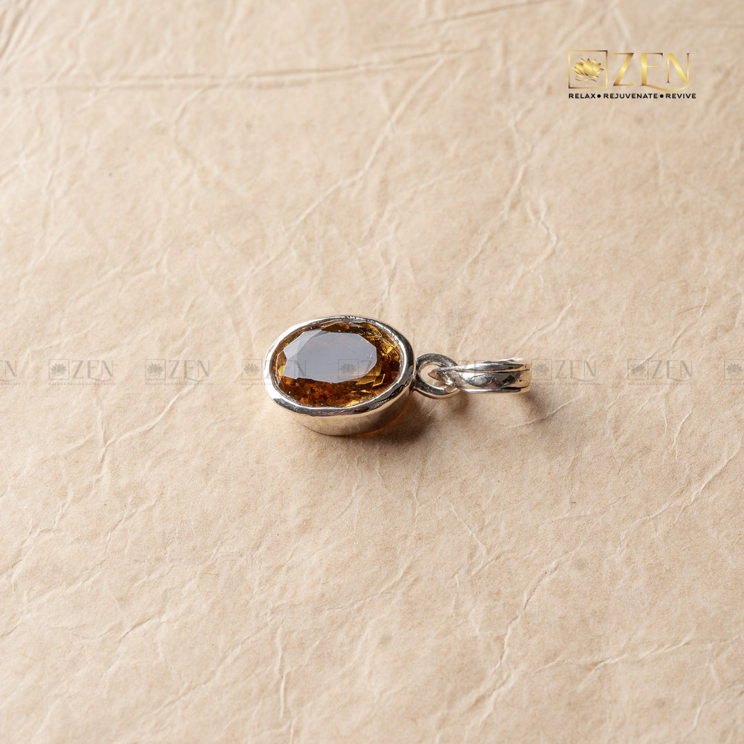 Citrine Silver Pendant | THE ZEN CRYSTALS