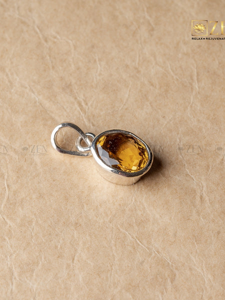 Citrine Silver Pendant | THE ZEN CRYSTALS