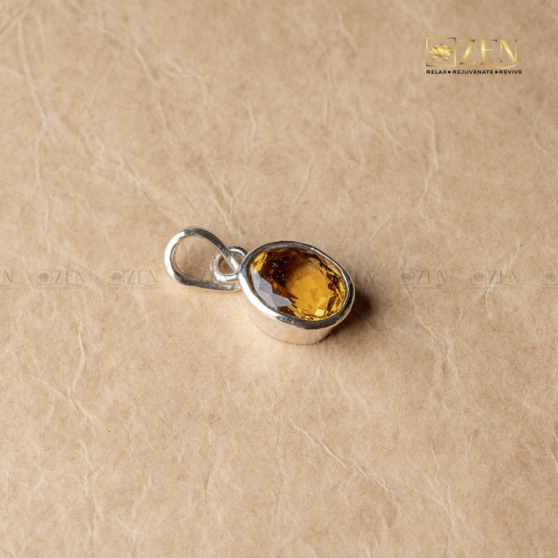 Citrine Silver Pendant | THE ZEN CRYSTALS