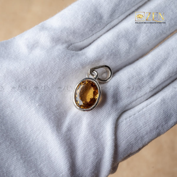 Citrine Silver Pendant | THE ZEN CRYSTALS