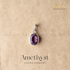 Amethyst Silver Pendant | THE ZEN CRYSTALS