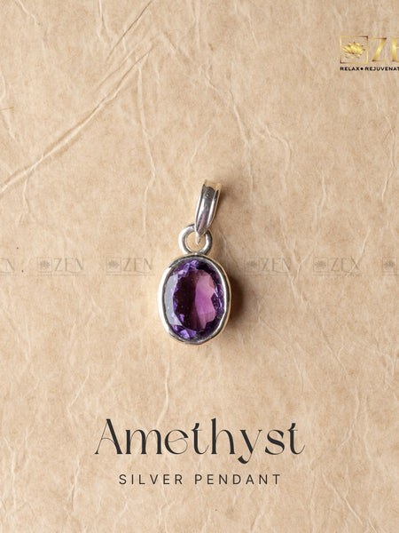 Amethyst Silver Pendant | THE ZEN CRYSTALS