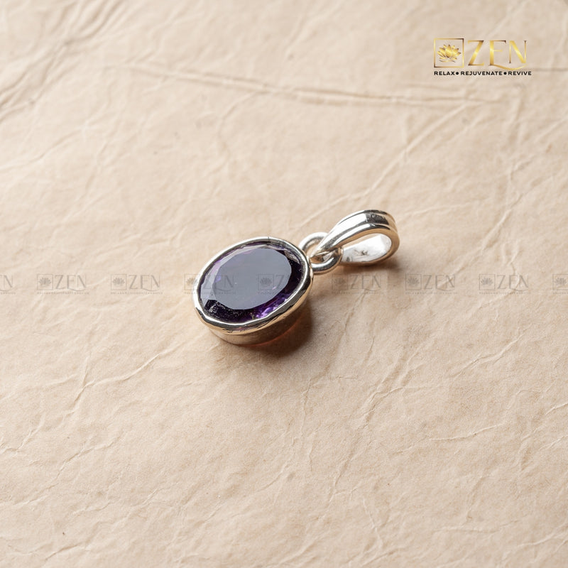 Amethyst Silver Pendant | THE ZEN CRYSTALS