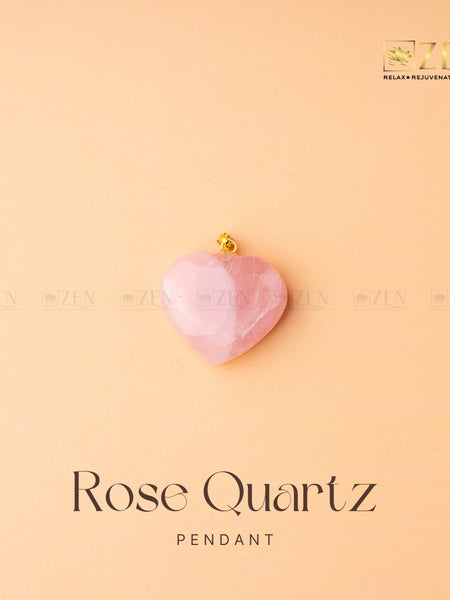 Rose Quartz Heart Pendant | the zen crystals