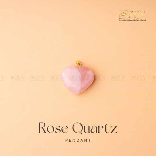 Rose Quartz Heart Pendant | the zen crystals