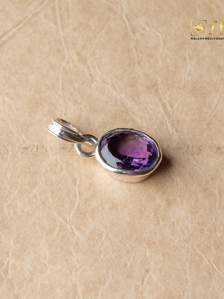 Amethyst Silver Pendant | THE ZEN CRYSTALS
