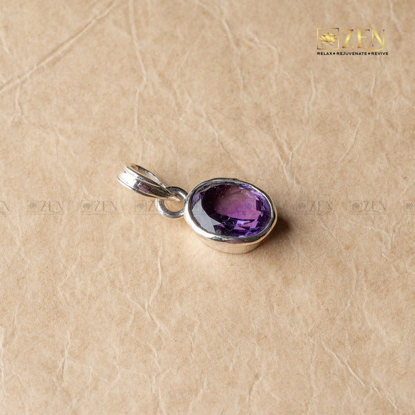 Amethyst Silver Pendant | THE ZEN CRYSTALS