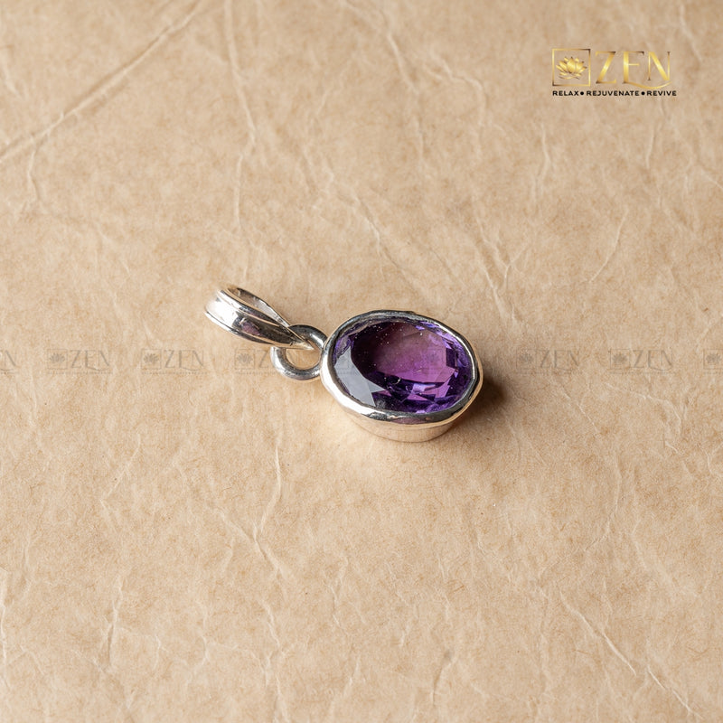 Amethyst Silver Pendant | THE ZEN CRYSTALS