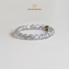 labradorite bracelet on a white surface