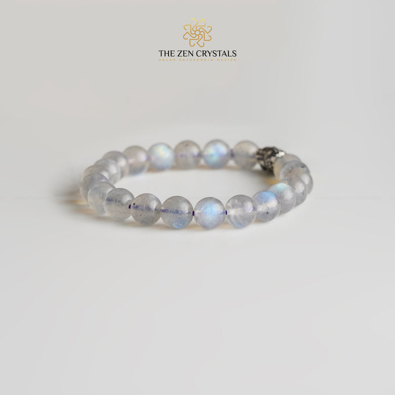 labradorite bracelet on a white surface