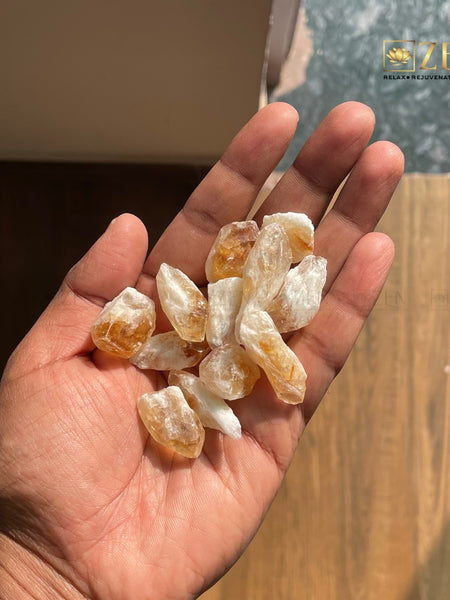 Raw Citrine Mini Chunks | the zen crystals