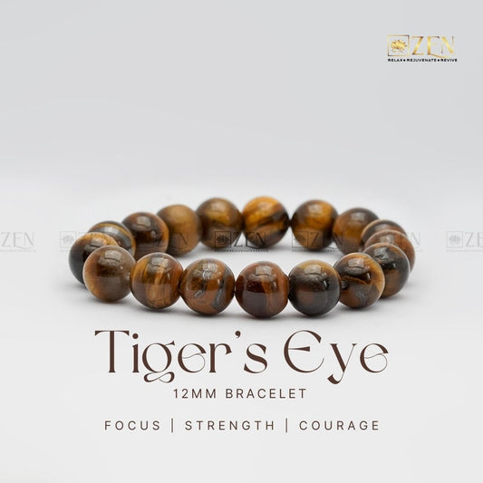 Tiger Eye 12mm Bracelet | The Zen Crystals