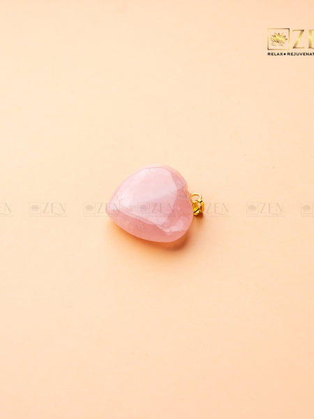 Rose Quartz Heart Pendant | the zen crystals