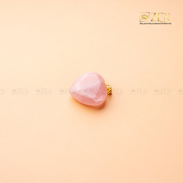 Rose Quartz Heart Pendant | the zen crystals