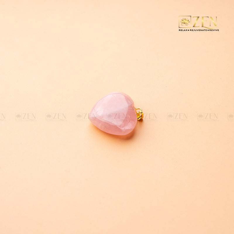 Rose Quartz Heart Pendant | the zen crystals