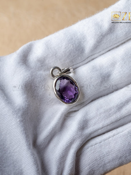 Amethyst Silver Pendant | THE ZEN CRYSTALS