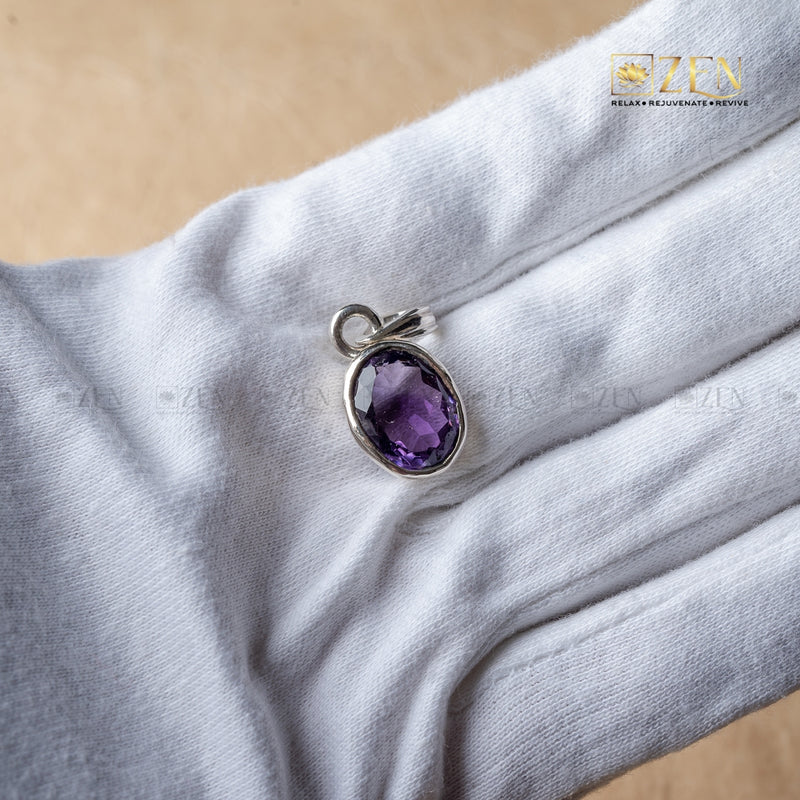 Amethyst Silver Pendant | THE ZEN CRYSTALS