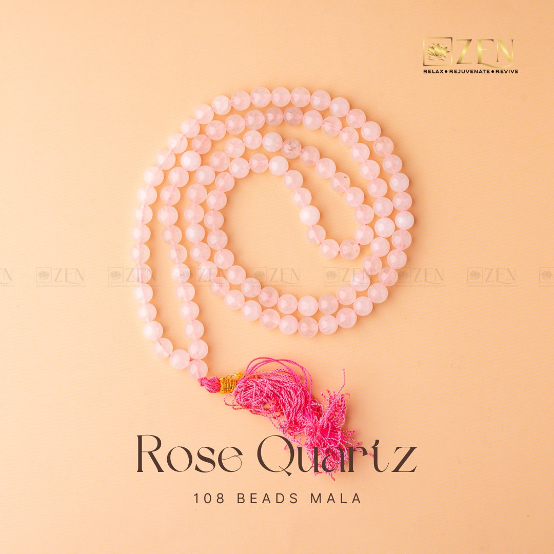 Rose Quartz Mala | the zen crystals