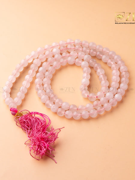 Rose Quartz Mala | the zen crystals