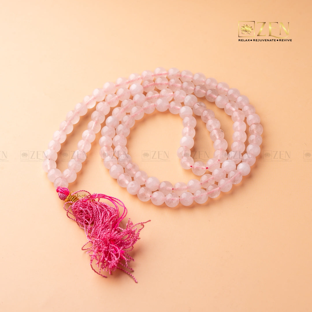 Rose Quartz Mala | the zen crystals