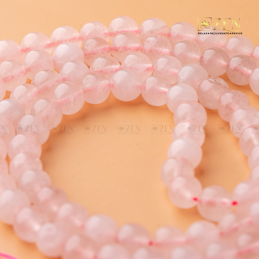 Rose Quartz Mala | the zen crystals