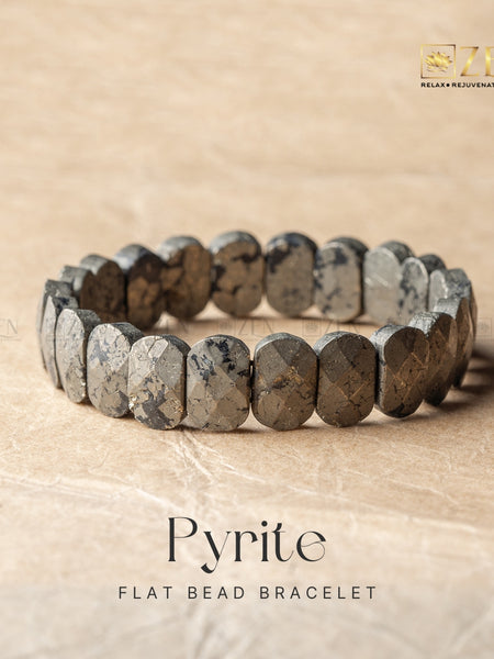 Pyrite Flat Bead Bracelet | the zen crystalas