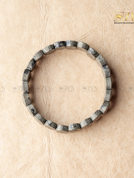 Pyrite Flat Bead Bracelet | the zen crystalas