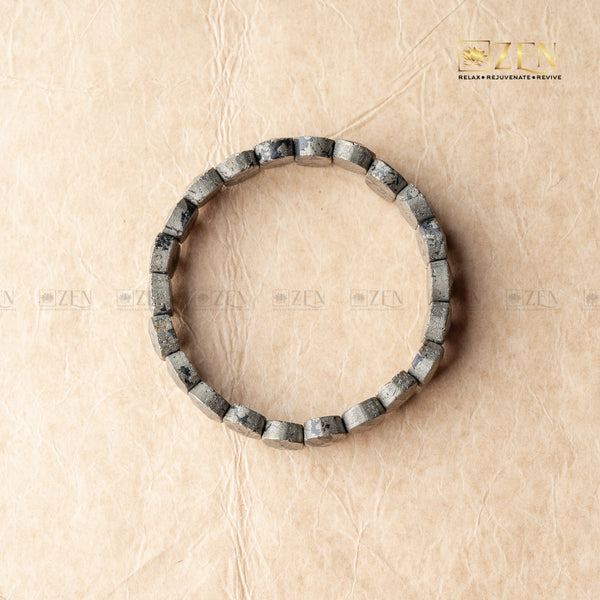 Pyrite Flat Bead Bracelet | the zen crystalas