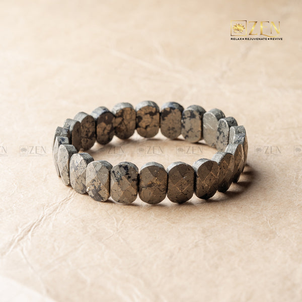 Pyrite Flat Bead Bracelet | the zen crystalas