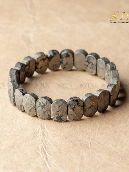 Pyrite Flat Bead Bracelet | the zen crystalas