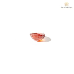 hessonite on a white background with 'The Zen Crystals' branding.
