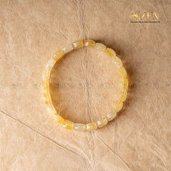 Citrine Flat Bead Bracelet | the zen crystals