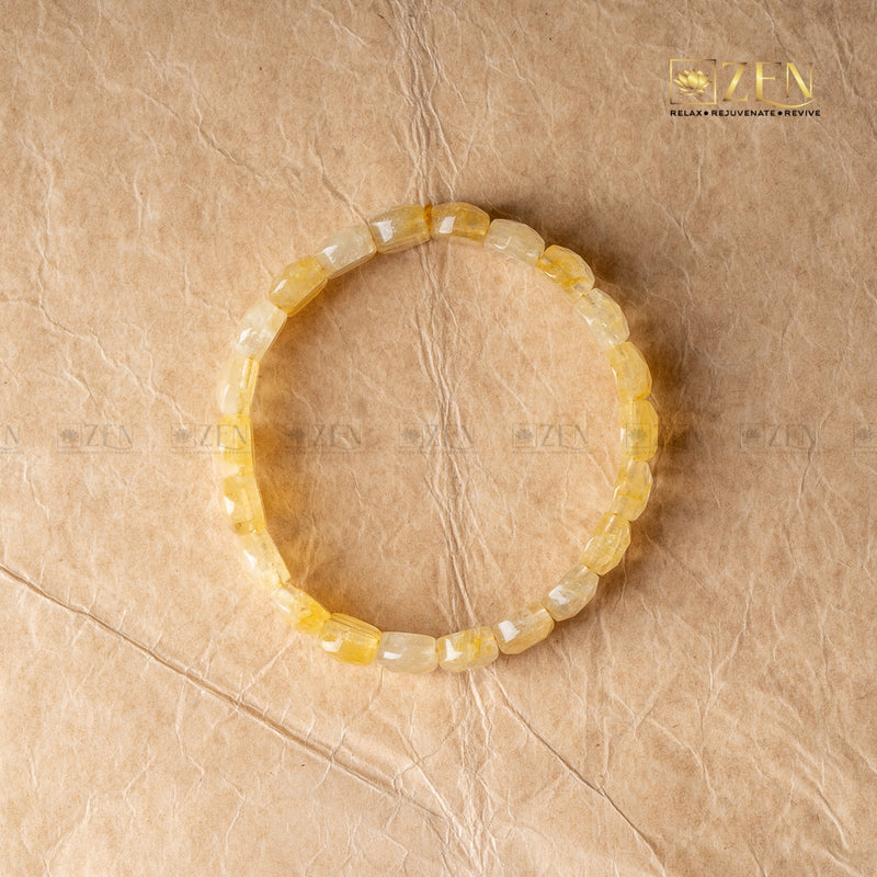 Citrine Flat Bead Bracelet | the zen crystals