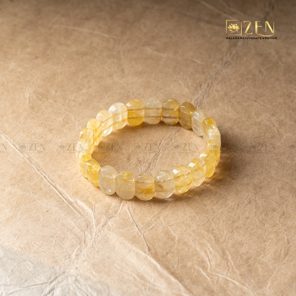 Citrine Flat Bead Bracelet | the zen crystals