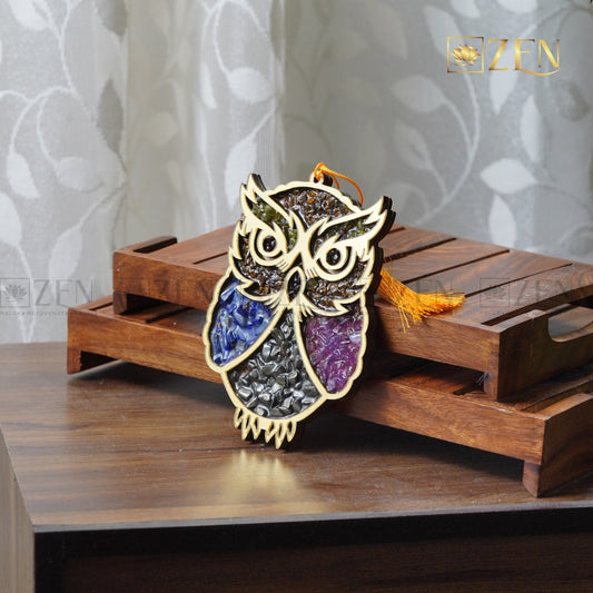 Crystal Infused Owl - Car/Wall Hanging